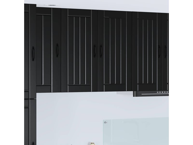 Meuble mural de cuisine, armoire de cuisine noir 80x31x80cm bois d'ingénierie shl5762 - Conforama B