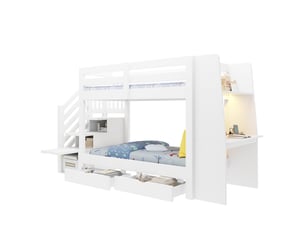 Lit superposé 90x200 cm <strong>COVREO </strong> <strong></strong> coloris blanc