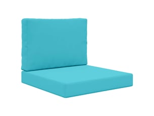 Coussin de canapé d'extérieur, coussin de chaise polyester turquoise 60 x 60 cm cf54173