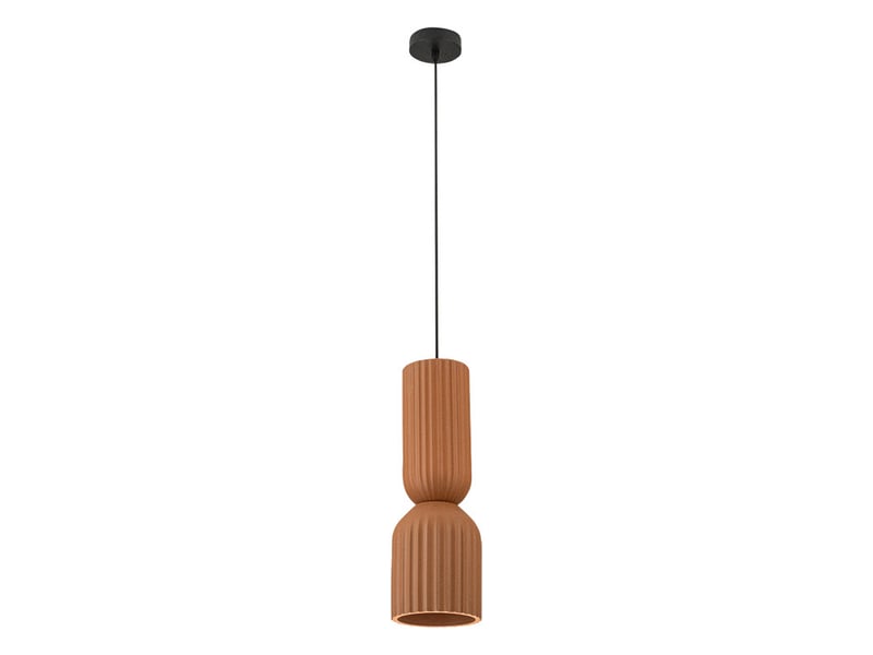  Zambelis arcadia suspension arcadia slim, couleur terre cuite-noir sable, 1 x e27 led  - Conforama A