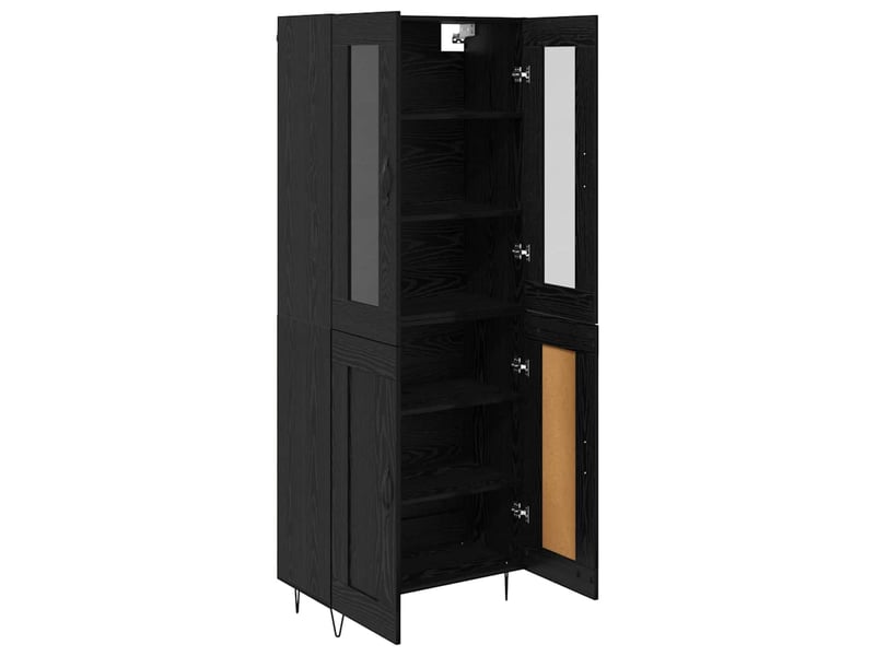  Buffet - haut armoire chêne noir 69,5 x 34 x 90 cm bois d'ingénierie  - Conforama E