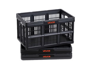 Vevor caisse plastique pliable 45 l lot de 3 cagette empilable rangement maison
