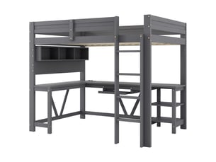 Lit mezzanine 90x200 cm   Sol Morn coloris gris