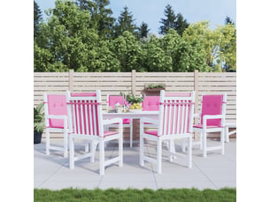 Lot de 6 coussins de dossier,  coussins de dos, tissu oxford rose cf59465