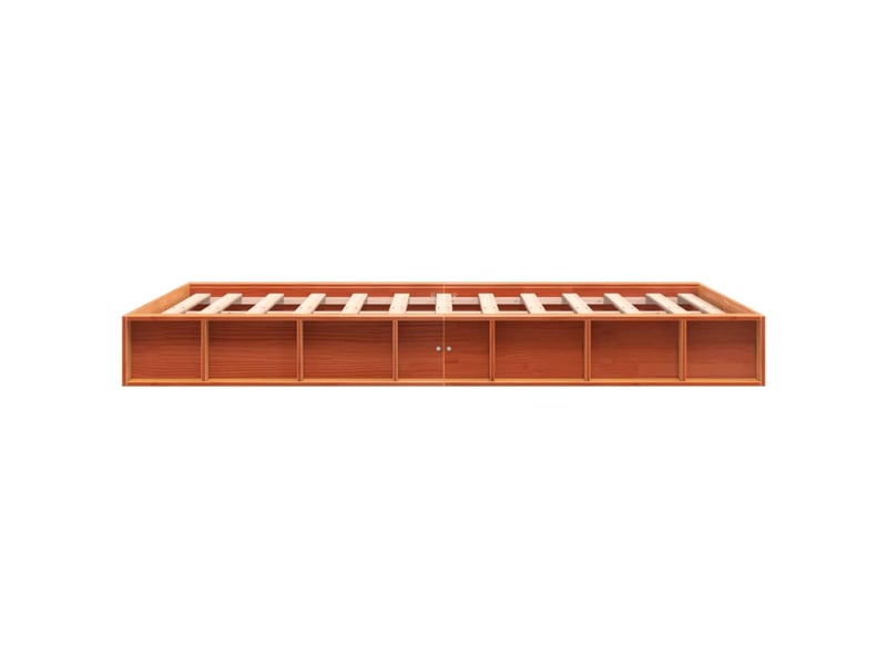  Lit double- lit adulte -  cadre de lit sans matelas  marron 120x200cm bois pin massif  - Conforama D