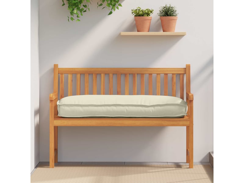  Coussin d'assise, coussin pour chaisecanapé tissu oxford crème 120 x 50 x 12 cm cf56656  - Conforama C