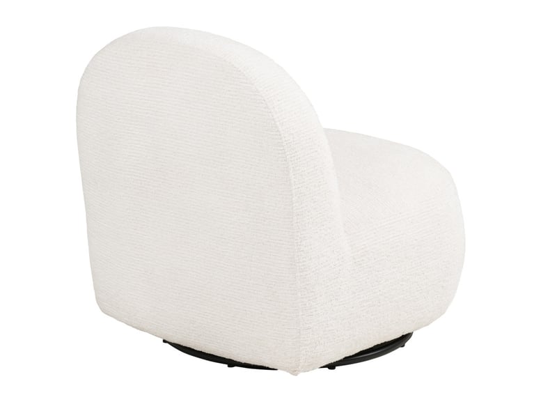 Svit-fauteuil lounge pivotant en tissu écru  - Conforama C