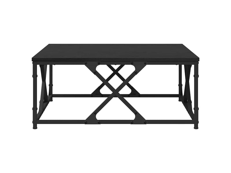  Table basse - table de salon - table à thé chêne noir 70 x 70 x 30 cm bois d'ingénierie  - Conforama E