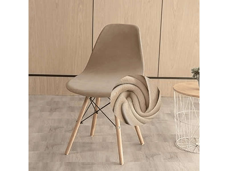  Housse de chaise - beige, 1 pièce housse de chaise style nordique, en velours élastique, luxueuse et lavable, housse de chaise de salle à manger, housse de chaise inc XLH-ZLS-009274ZLS - Conforama A