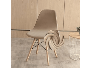 Housse de chaise - beige, 1 pièce housse de chaise style nordique, en velours élastique, luxueuse et lavable, housse de chaise de salle à manger, housse de chaise inc