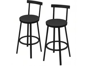 tabouret de bar - noir hauteur d'assise 65 cm vendu Par paire