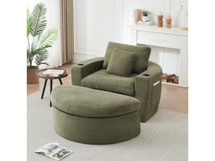 Fauteuil fixe OMNIGLINT TRADING LTD <strong></strong> Velours côtelé vert