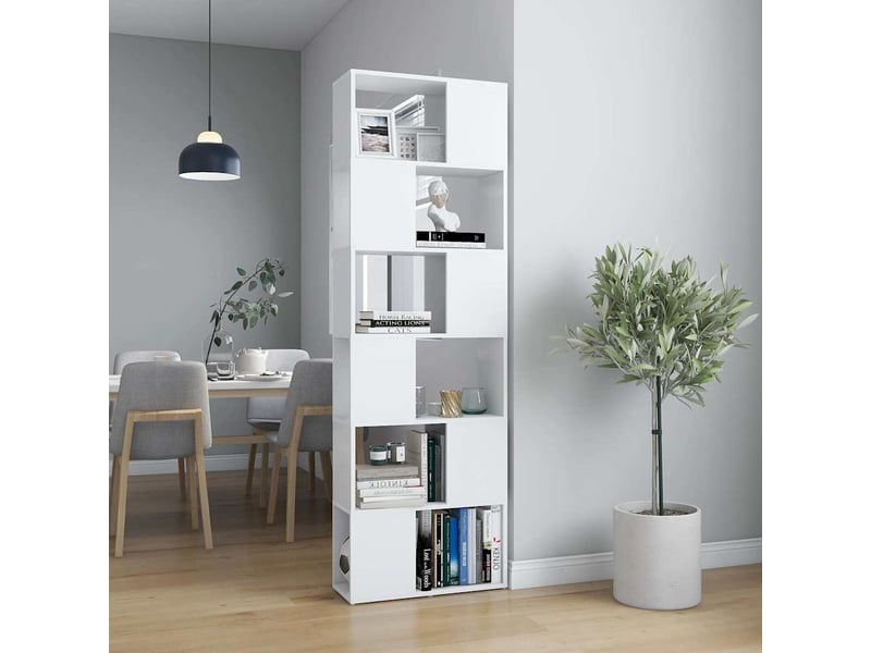  Bibliothèque, étagère de rangement blanc 60x24x186 cm  - Conforama B