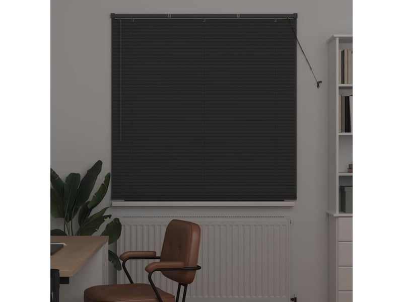 Store vénitien, store de fenêtre gris foncé 175 x 125 cm 25 mm aluminium cf47892 - Conforama C