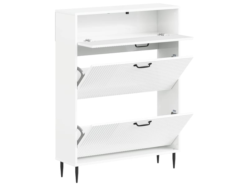  Meuble à chaussures, armoire à chaussures haarlem 78x24x103 cm bois d'ingénierie shl1561  - Conforama C
