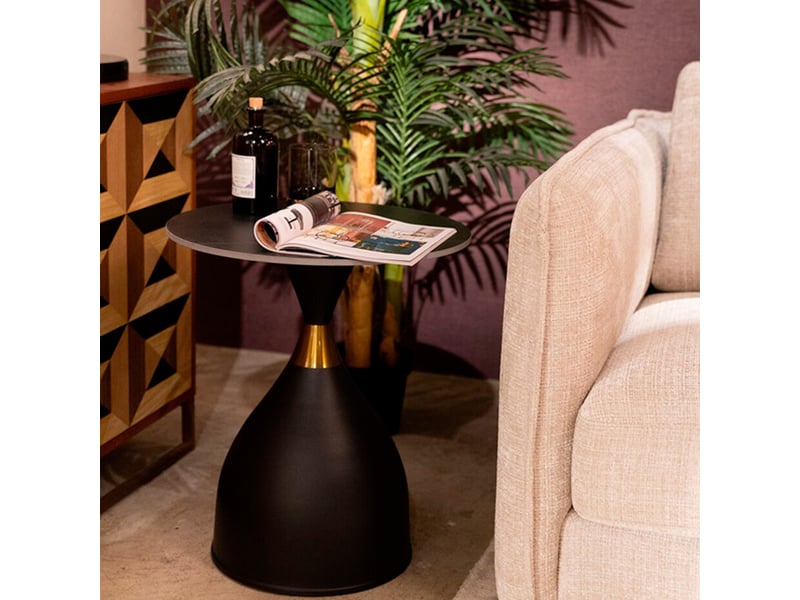 table d'appoint wish noire 50cm kare design  - Conforama E
