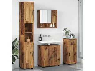 Ensemble de mobilier de salle de bain 4 pc bois ancien cf64499