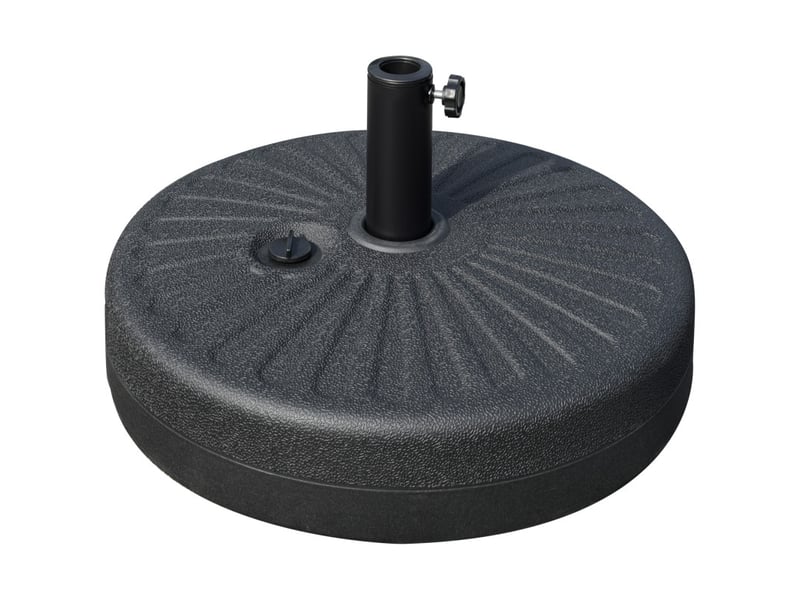 Pied de parasol muhlbach motif rosace stabilité optimale noir élégant - Conforama A