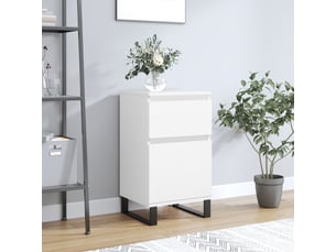 Buffet - bahut - meuble de rangement blanc 40x35x70 cm bois d’ingénierie