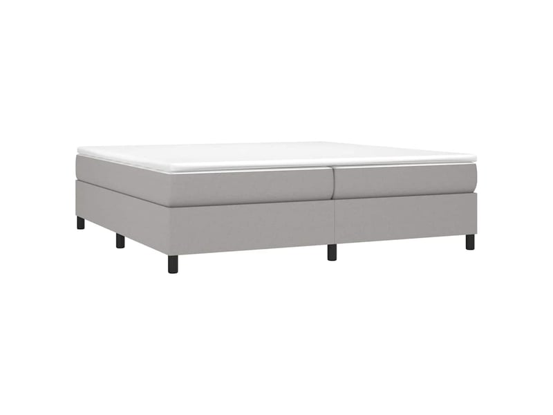  Lit double- lit adulte -  cadre de lit à lattes gris clair 200x200 cm tissu  - Conforama B