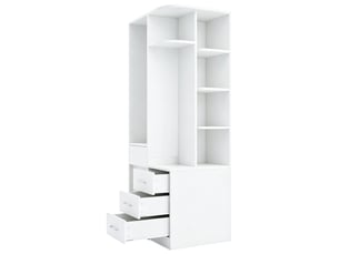 Armoire 70x55x175 cm avec tiroirs mdf blanc