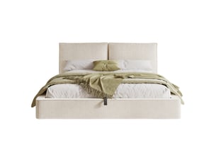 Lit coffre 180x200 cm <strong></strong>  <strong></strong> coloris beige