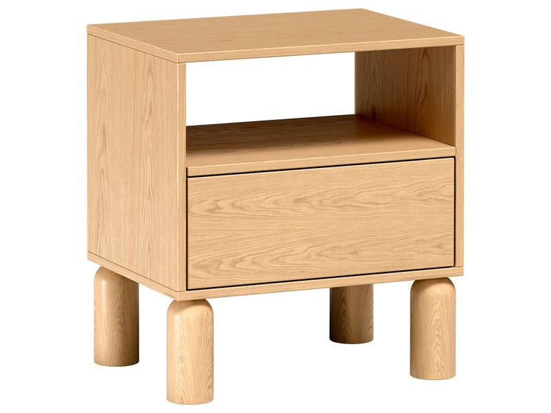 Selsey sanden - table de chevet - 54 cm - chêne bookmatch Sanden - Conforama A