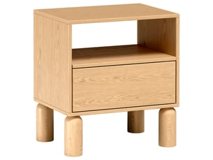 Selsey sanden - table de chevet - 54 cm - chêne bookmatch