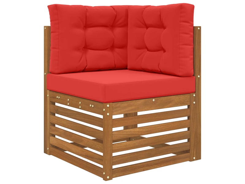  Coussin de canapé d'extérieur, coussin de chaise polyester rouge 60 x 60 cm cf54149  - Conforama C