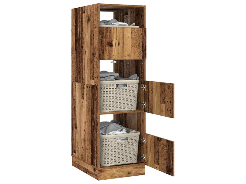  Armoire à laver bois ancien 50x68x162 cm bois d'ingénierie  - Conforama C