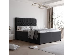 Lit coffre 160x200 cm IDOHOME ALBA coloris noir