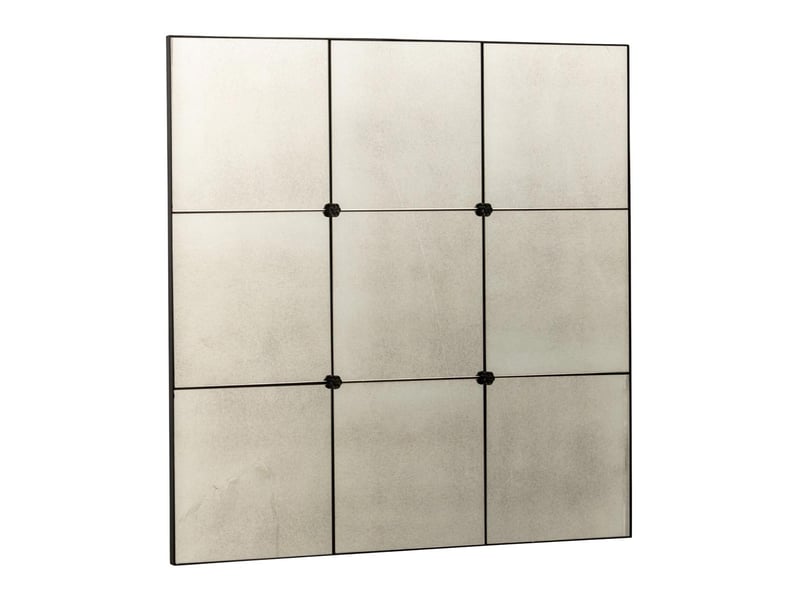  Miroir mural carré antique orson 90cm noir  - Conforama A