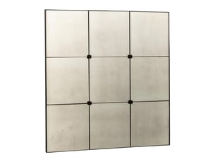 Miroir carré(e) de salle de bain coloris noir <strong>PARIS PRIX</strong> <strong></strong> - 90 cm x 2 cm