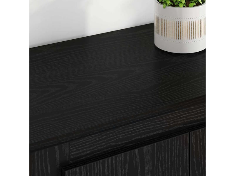  Buffet - haut armoire 3 pc chêne noir 132 x 35,5 x 103,5 cm  - Conforama D