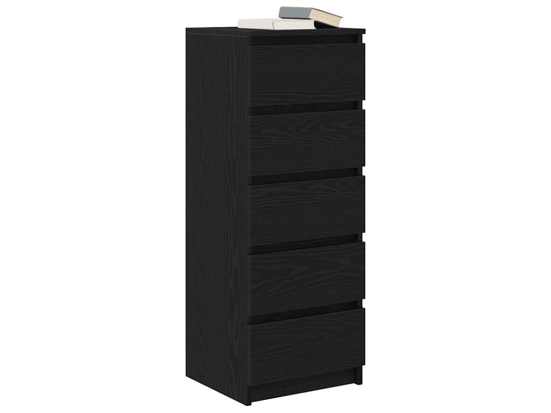  Buffet - bahut - meuble de rangement avec tiroirs chêne noir 37,5x35x99 cm bois d'ingénierie  - Conforama D