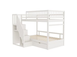 Lit superposé 90x200 cm MAISONORA   coloris blanc