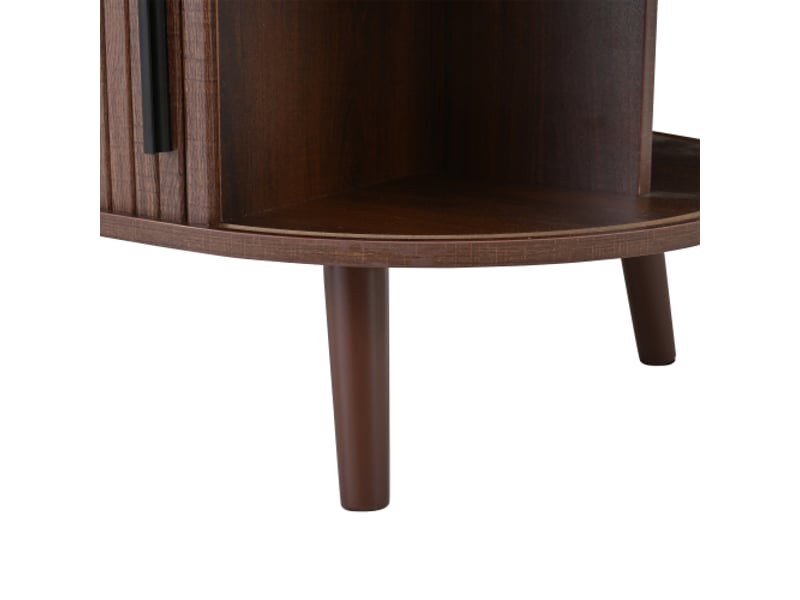  Table basse en bois de noyer réglable en hauteur avec rangement caché - 120x50 cm - 5 rangements  - Conforama D