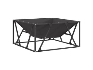 Brasero exterieur, foyer noir 80x80x40 cm acier patiné shl20280