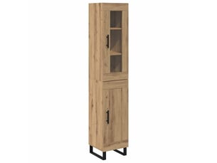 Buffet - haut armoire chêne artisanal 34,5 x 34 x 180 cm