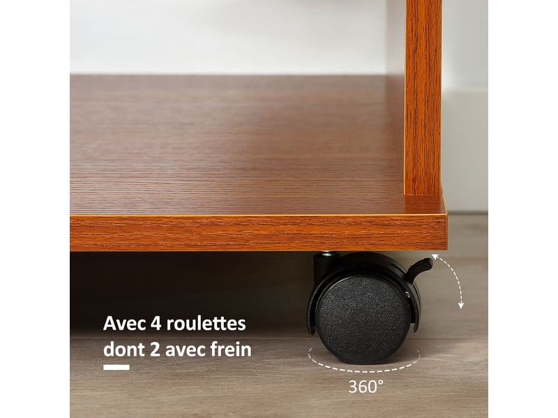  Armoire penderie armoire de rangement mobile panneaux de particules noyer coloris  - Conforama E