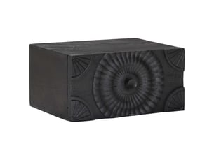 Table de chevet faite main noir 40 x 30 x 20 cm