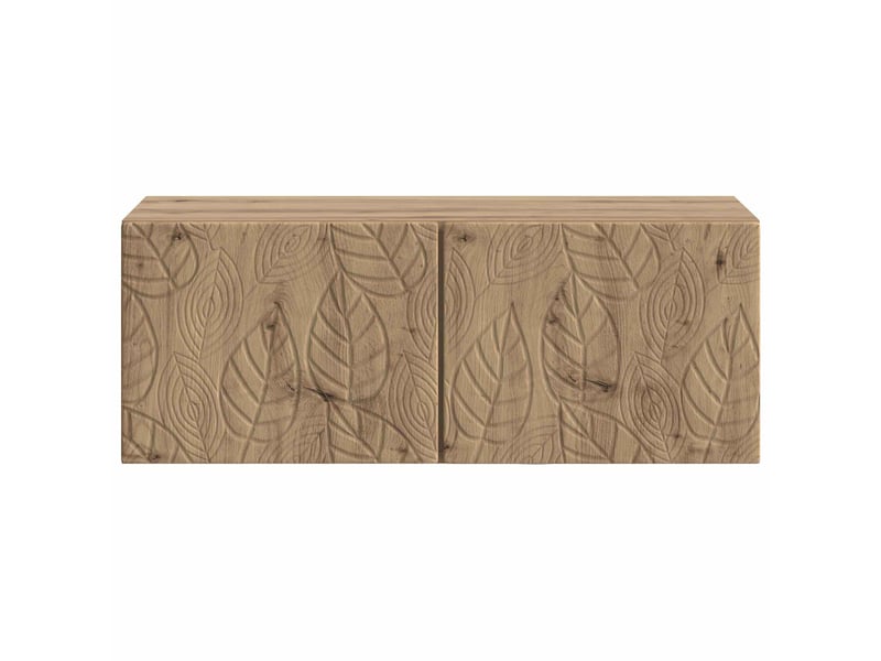  Meuble tv - banc tv - meuble de rangement mural 98 x 31 cm chêne artisanal bois d'ingénierie  - Conforama E