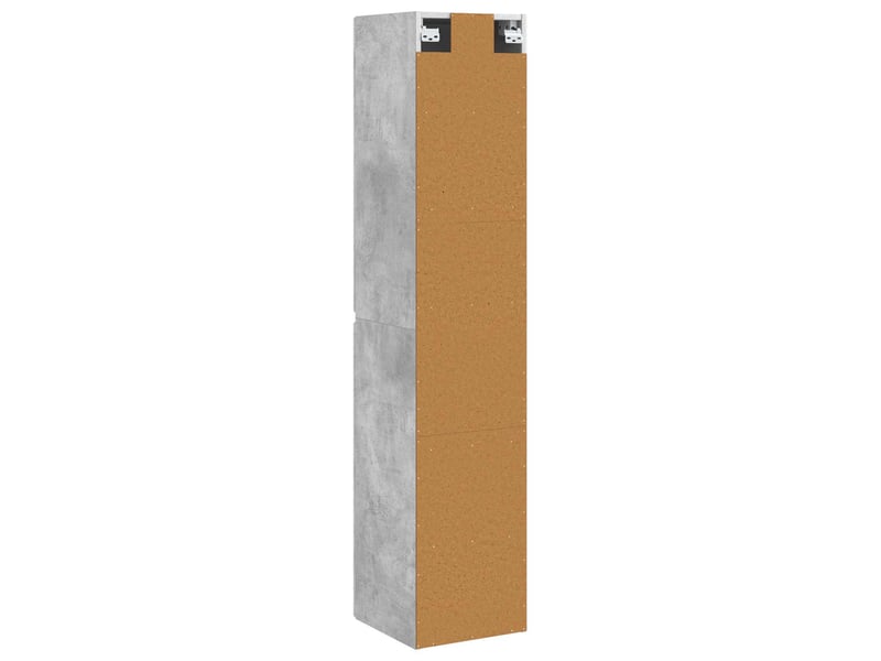 Cabinet salle de bain mural, meuble de rangement gris béton 33x34.5x160 cm shl3394 - Conforama E