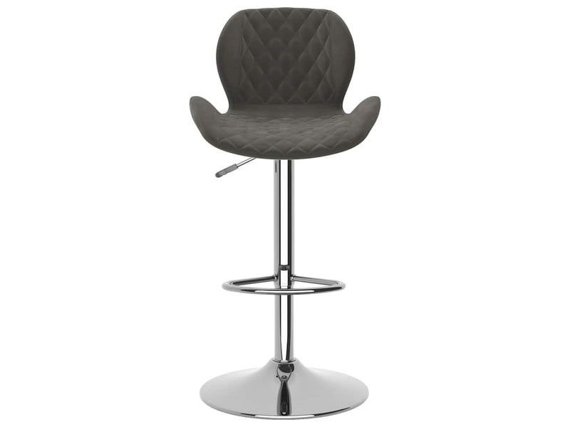  Lot de 2 tabouret de bar, chaise de bar gris foncé velours shl63672  - Conforama D
