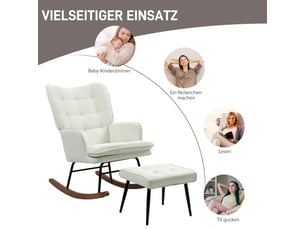 Fauteuil fixe  <strong></strong> Coton / Polyester beige
