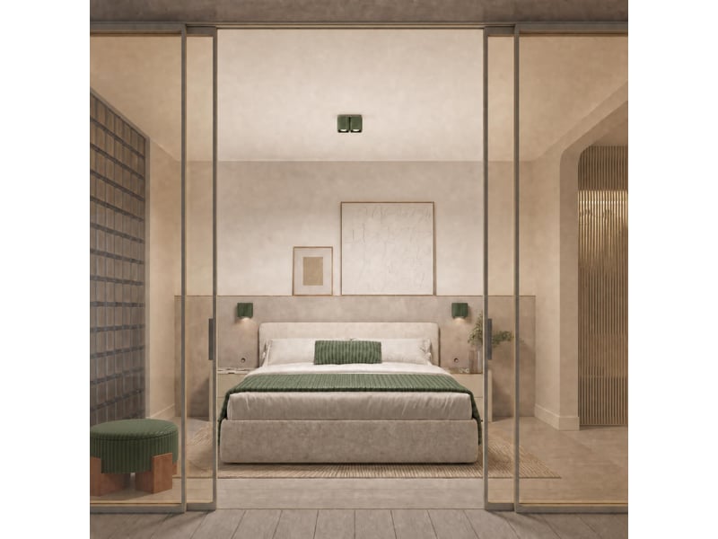  Plafonnier riff 1 vert olive gu10 aluminium moderne 10x10x10cm SL.3050 - Conforama B