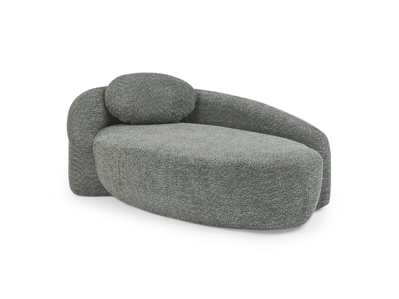Canapé de salon, canapé tissu — en tissu polaire, pour chambre, pour salon, gris - Conforama B