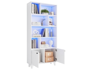Bibliotheque coloris  blanc  <strong>HAVRYA</strong> <strong></strong> - 80 cm x 173 cm