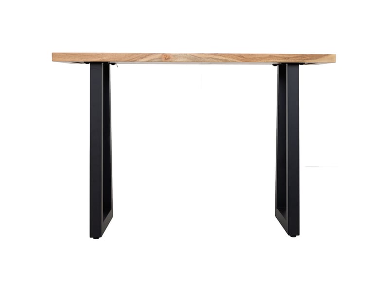  Console d'entrée en bois d'acacia marron avec pieds en fer 120x40x80h cm  - Conforama B