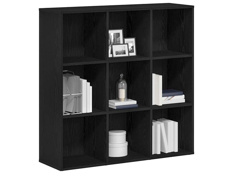  Bibliothèque salon en chêne noir 98 x 29 x 97,5 cm bois d'ingénierie shl4270  - Conforama D